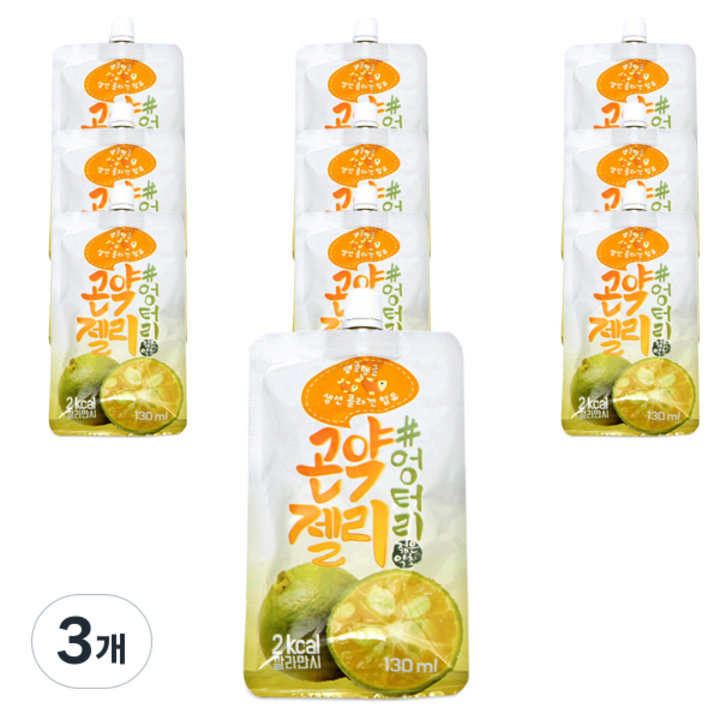 헤이리젊은약초 엉터리곤약젤리 깔라만시, 1.3L, 3개
