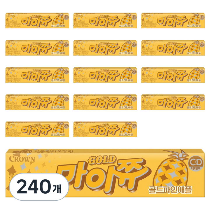 마이쮸 츄잉캔디 골드파인애플, 240개, 44g
