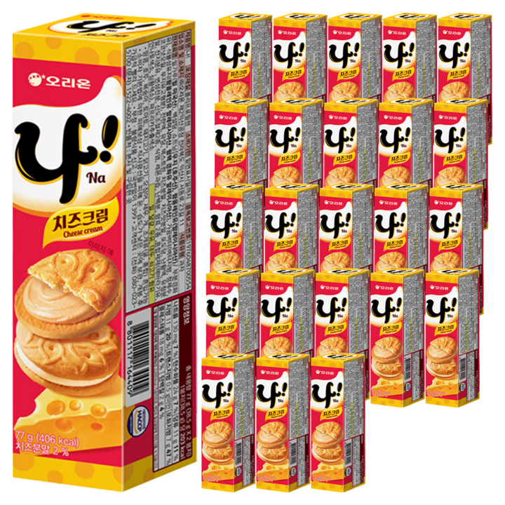 오리온 나 샌드과자, 77g, 24개