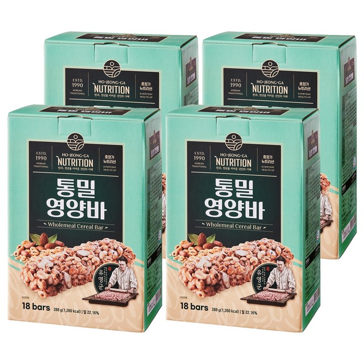 호정가 통밀 영양바 18p, 288g, 4개