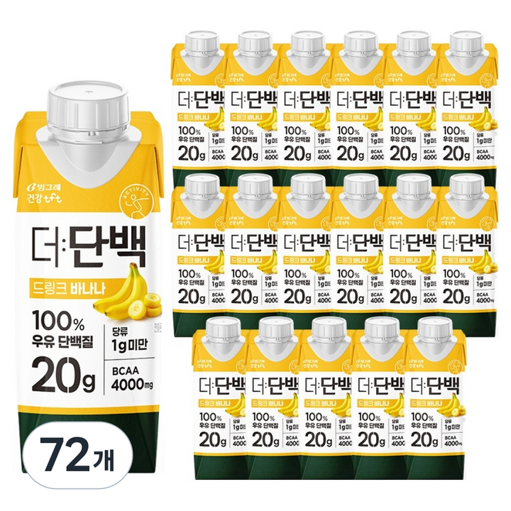 더단백 드링크 바나나, 250ml, 72개