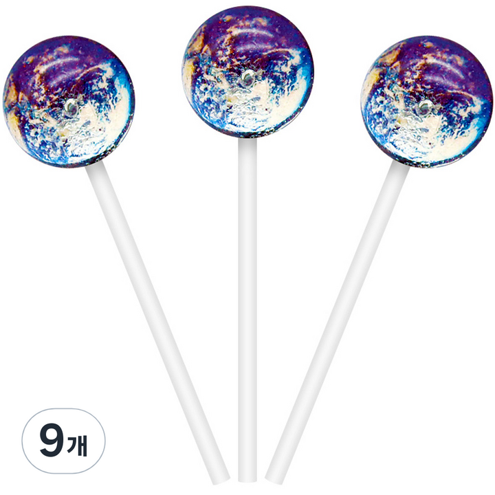 오브세이 우주 수제 막대사탕 지구, 19g, 9개
