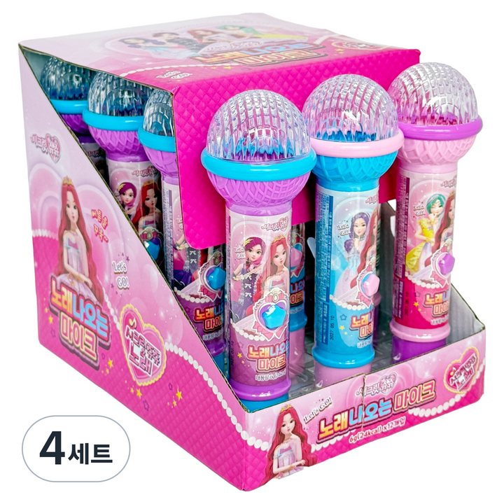 시크릿쥬쥬 노래 나오는 마이크 캔디 3종 x 4p 세트, 4세트