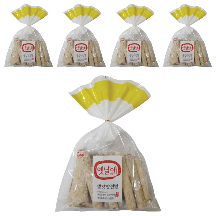 청우식품 옛날애 생강전병, 250g, 5개