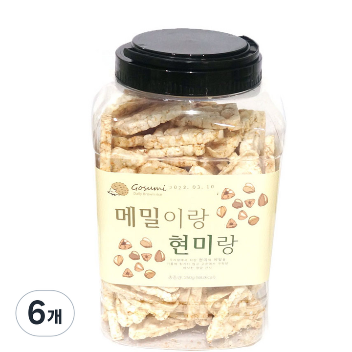 메밀이랑 현미랑, 250g, 6개