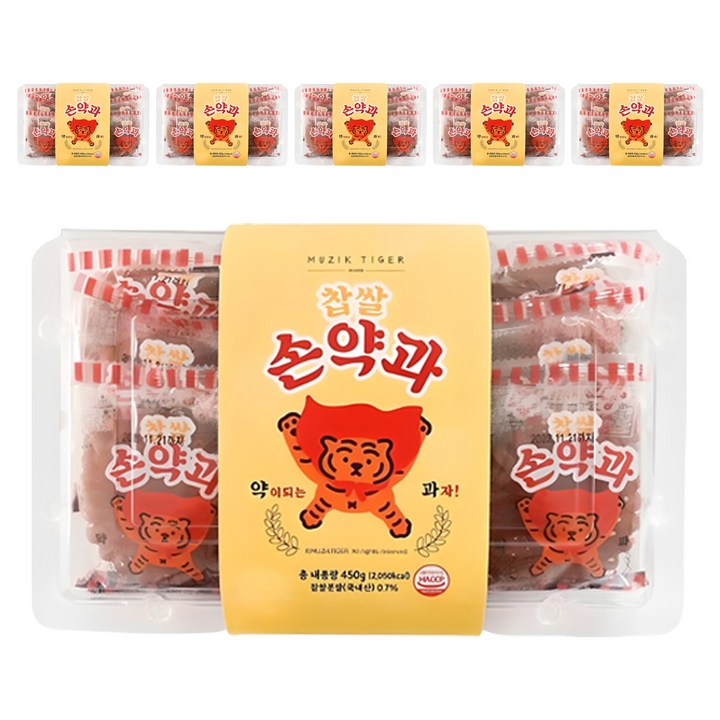 무직타이거 찹쌀 손약과 9p, 450g, 6개