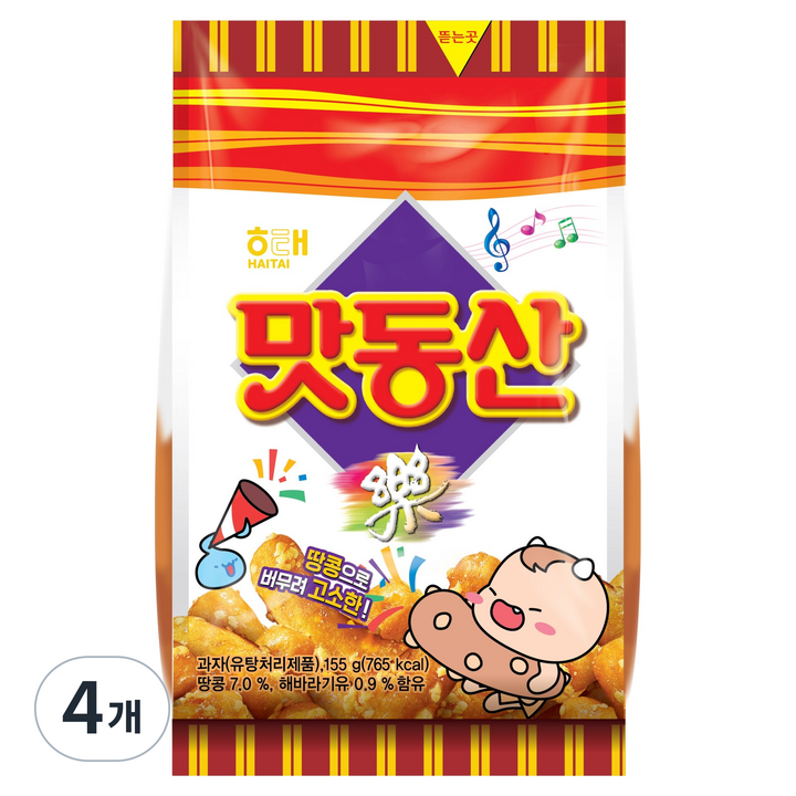 해태제과 맛동산, 155g, 4개