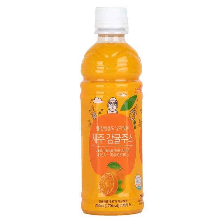 돌콤달콤 물 한방울도 넣지않은 제주감귤주스, 4개, 340ml