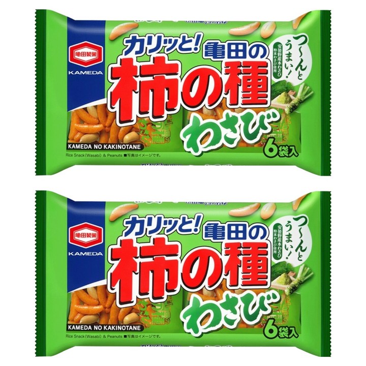 카메다 카키노타네 와사비 스낵, 164g, 2개