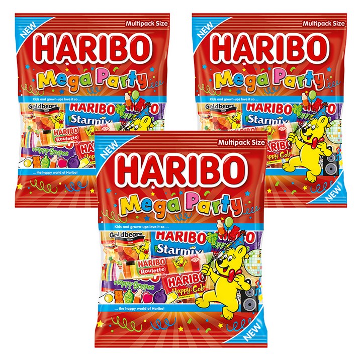 하리보 메가파티 젤리 14개입, 250g, 3개