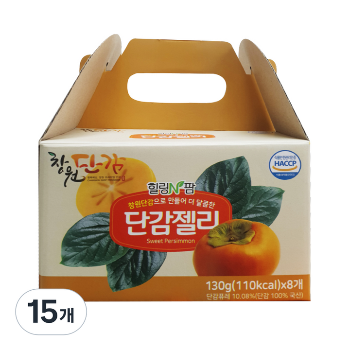 힐링엔팜 창원 단감젤리 8p, 15개, 1.04kg