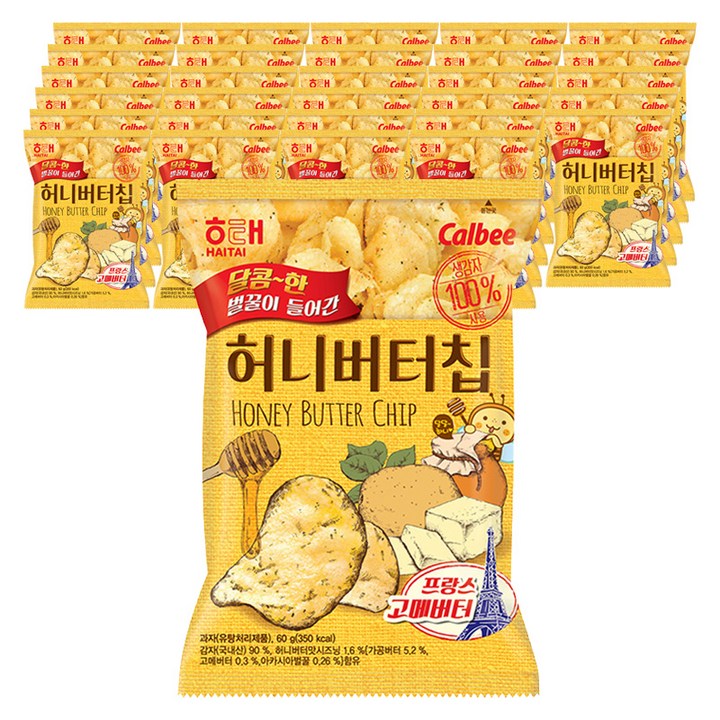 해태제과 허니버터칩, 60g, 48개
