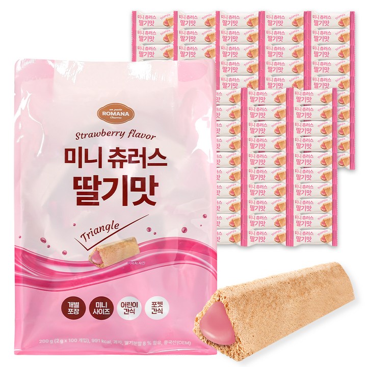 로마나 미니 츄러스 딸기맛, 1개, 200g
