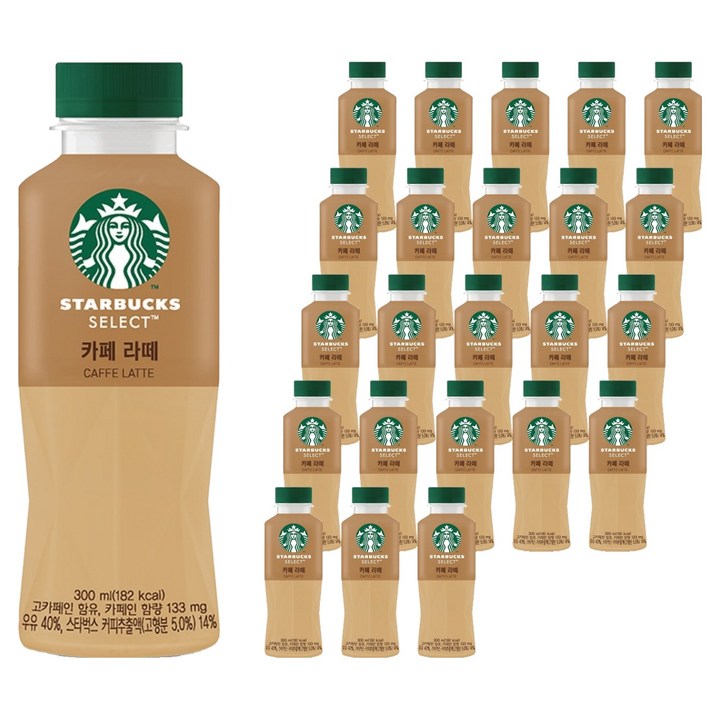 스타벅스 셀렉트 카페 라떼, 300ml, 24개