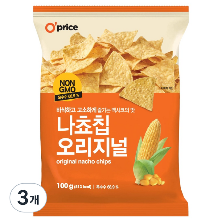 오프라이스 나쵸칩 오리지널, 100g, 3개