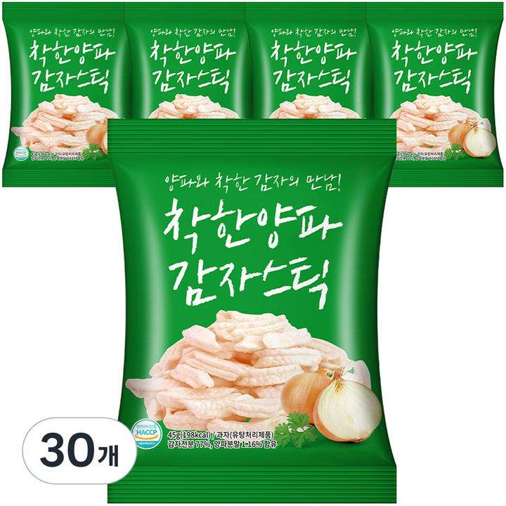 에이스엠앤티 착한 양파 감자스틱, 30개, 45g