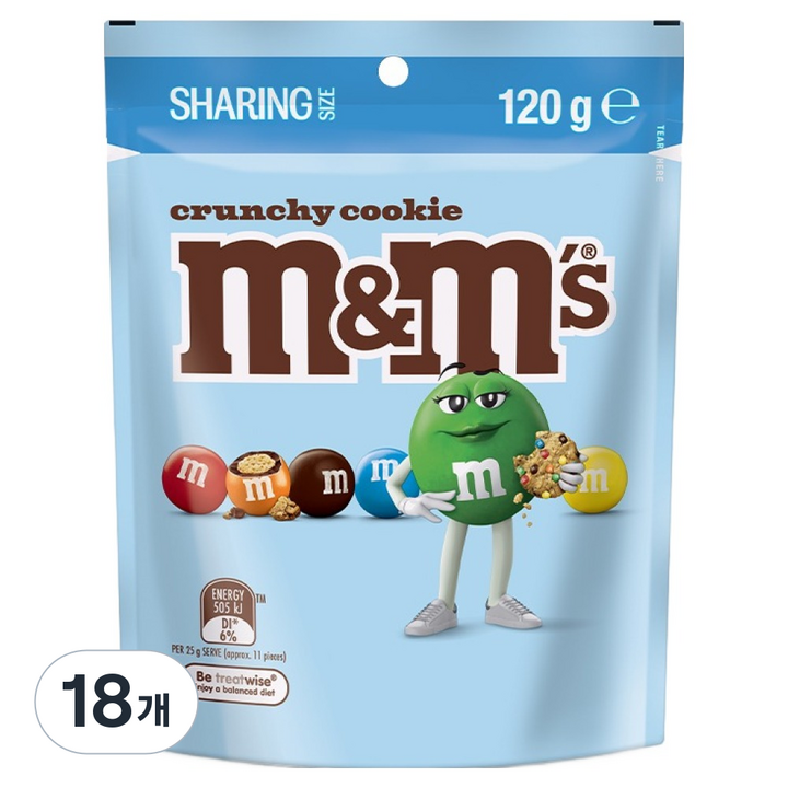 엠앤엠즈 크런치 쿠키, 120g, 18개