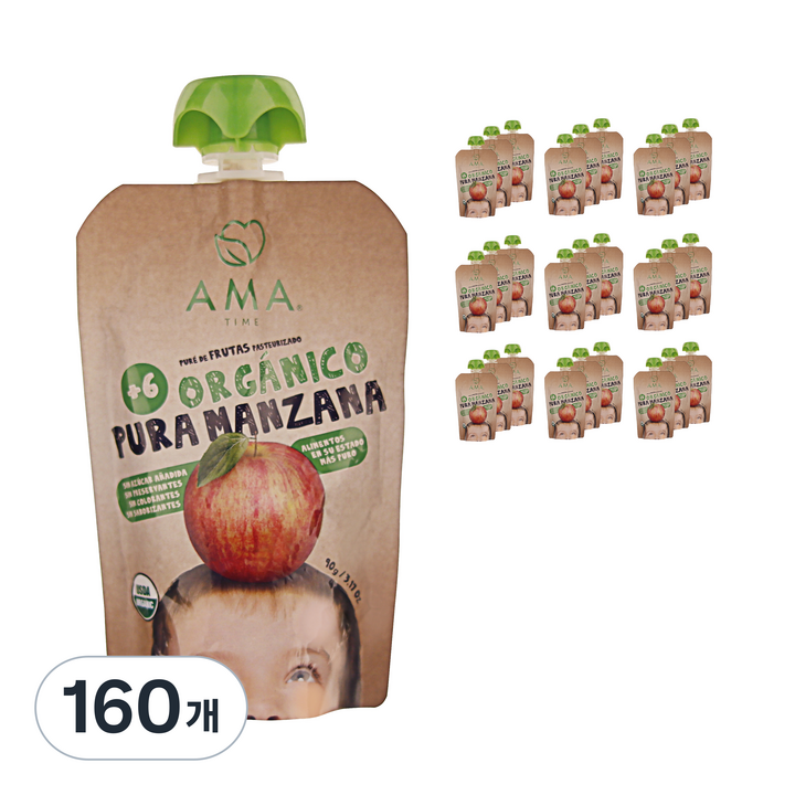 아마타임 사과주스 파우치, 90g, 160개