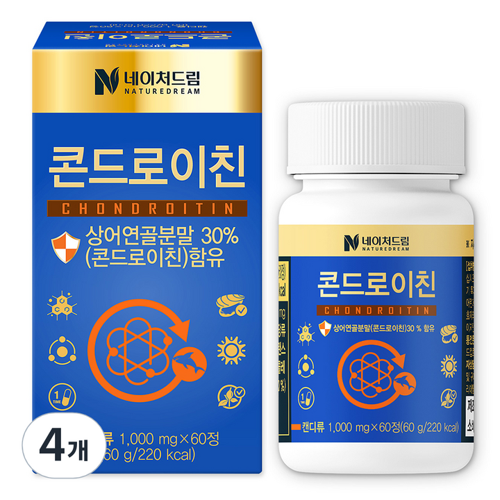 네이처드림 콘드로이친, 60정, 4개