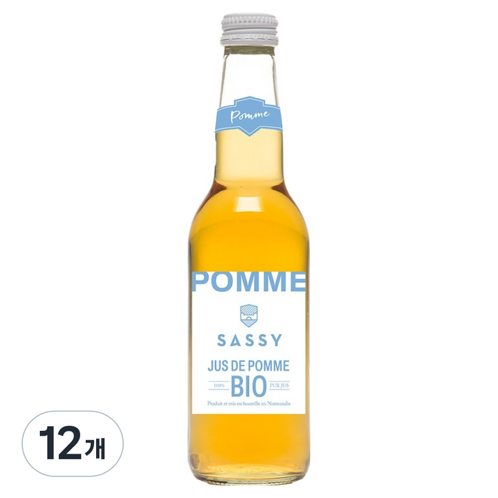 쎄시 유기농 애플 주스, 330ml, 12개