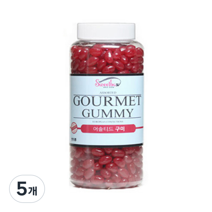 스위트박스 고메 체리향 젤리빈, 800g, 5개