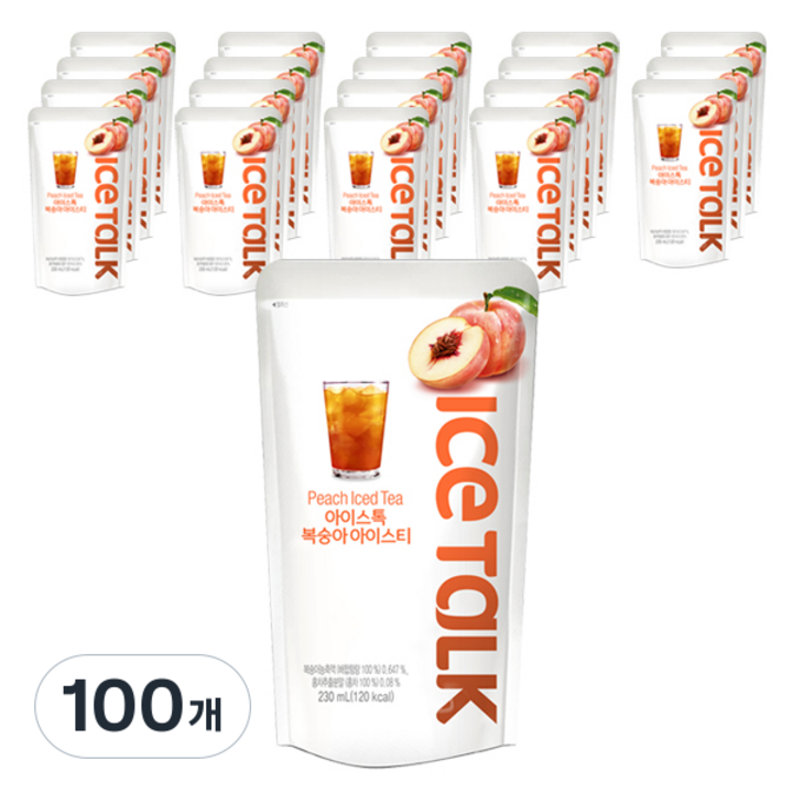 아이스톡 복숭아 아이스티, 100개, 230ml