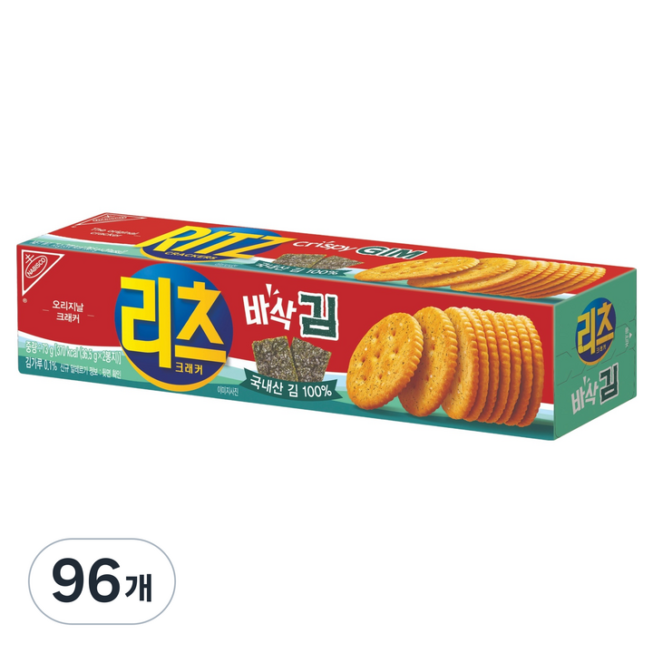 리츠 크래커 바삭김, 96개, 73g