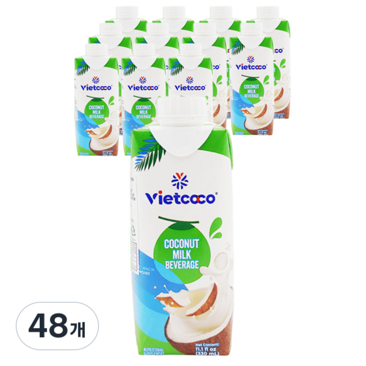 비엣코코 코코넛밀크 드링크 음료, 48개, 330ml