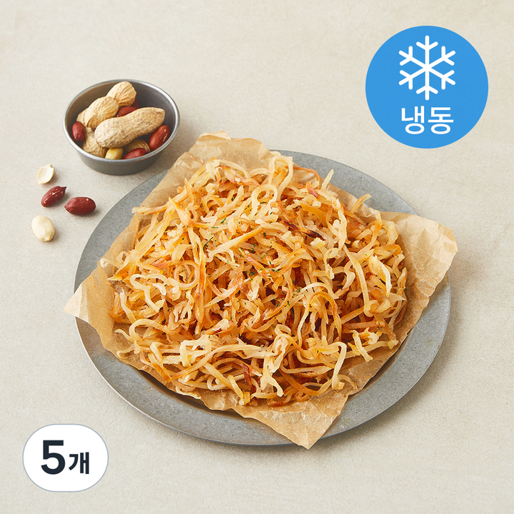 버터구이 오징어 슬라이스 (냉동), 5개, 120g