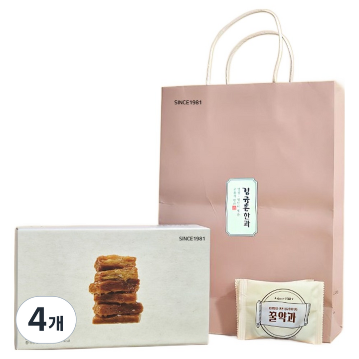 김규흔한과 패스츄리 꿀약과 16p + 쇼핑백, 480g, 4개