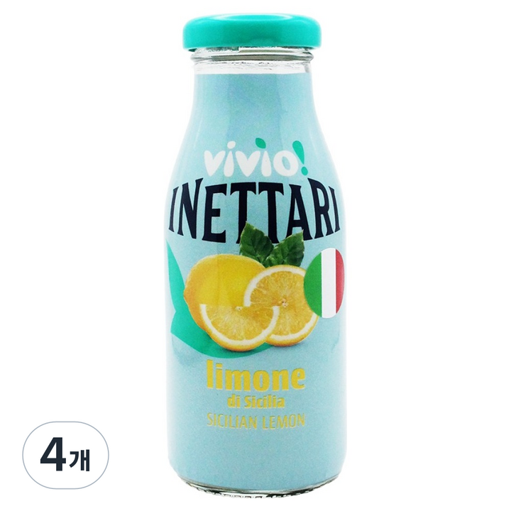 비비오 이네타리 리모네 레몬, 4개, 200ml