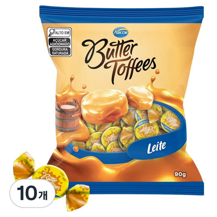 아코르 버터 토피 밀크, 90g, 10개
