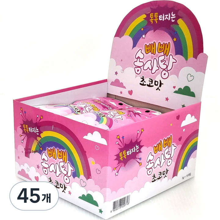 팝핑 빼빼솜사탕, 5g, 45개