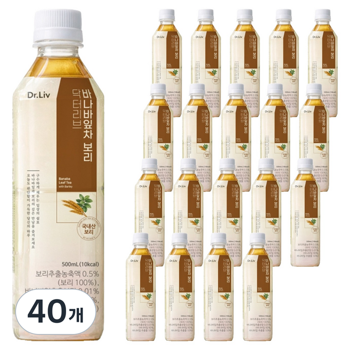 닥터리브 바나바잎차 보리, 500ml, 40개