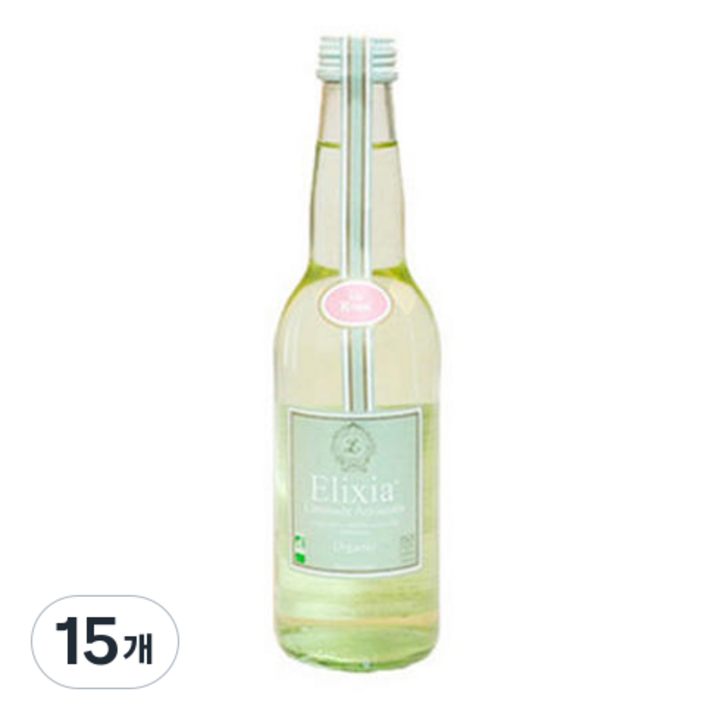 엘릭시아 유기농 로즈 탄산음료, 330ml, 15개