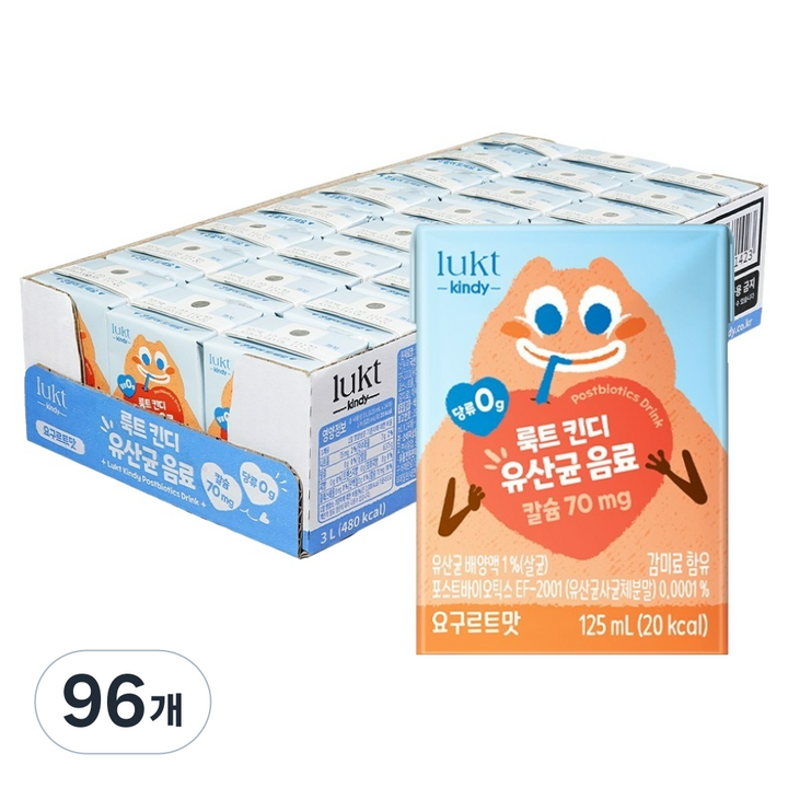 룩트킨디 유아용 유산균 음료, 96개, 125ml