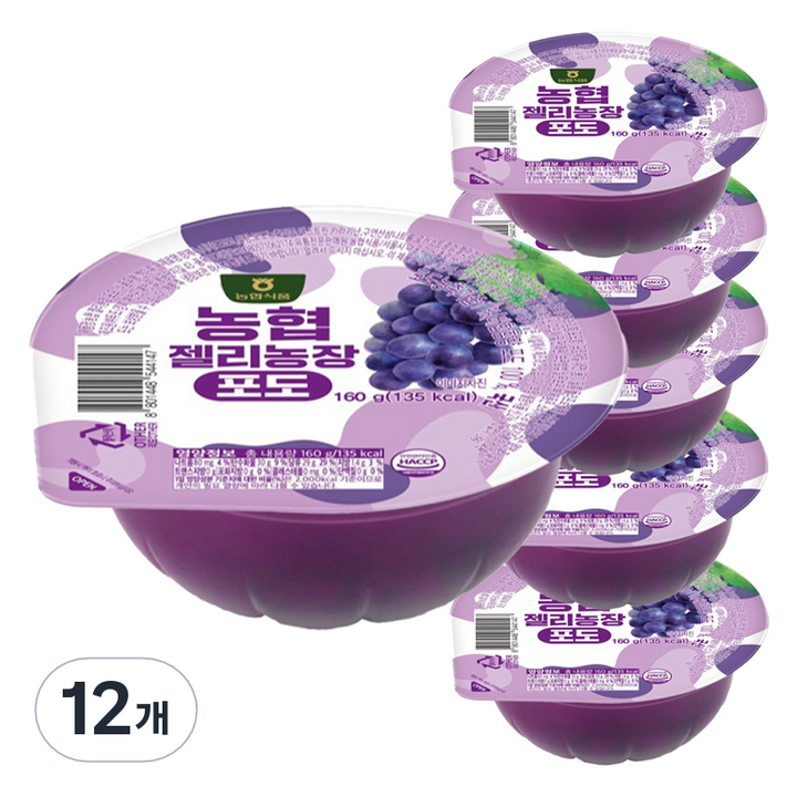 농협식품 젤리농장 포도, 160g, 12개
