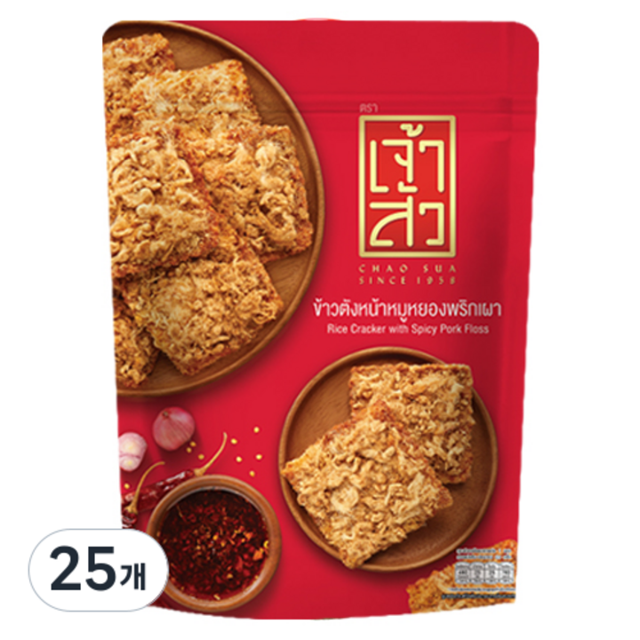 차오수아 자스민라이스크래커 매운맛, 25개, 80g
