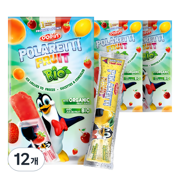 폴라레티 유기농 후르츠 바이오 아이스바, 40ml, 120개