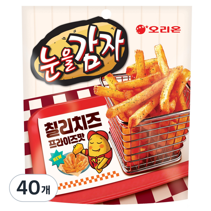 오리온 눈을감자 칠리치즈 프라이즈, 96g, 40개