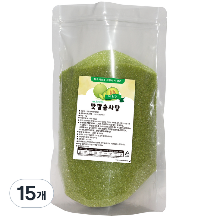 맛깔 솜사탕 설탕 메론향, 1kg, 15개