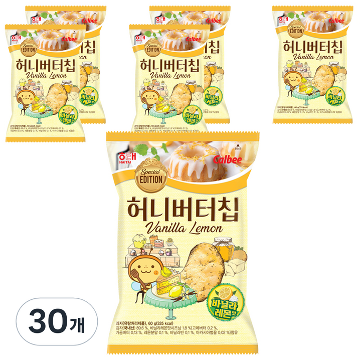 허니버터칩 바닐라레몬, 60g, 30개