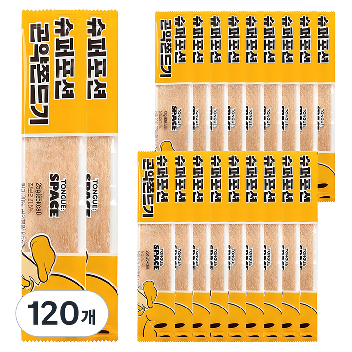 텅스페이스 슈퍼포션 곤약쫀드기, 25g, 120개