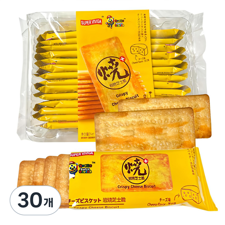 슈퍼비비가 크리스피 치즈맛 비스킷 26p, 288g, 30개