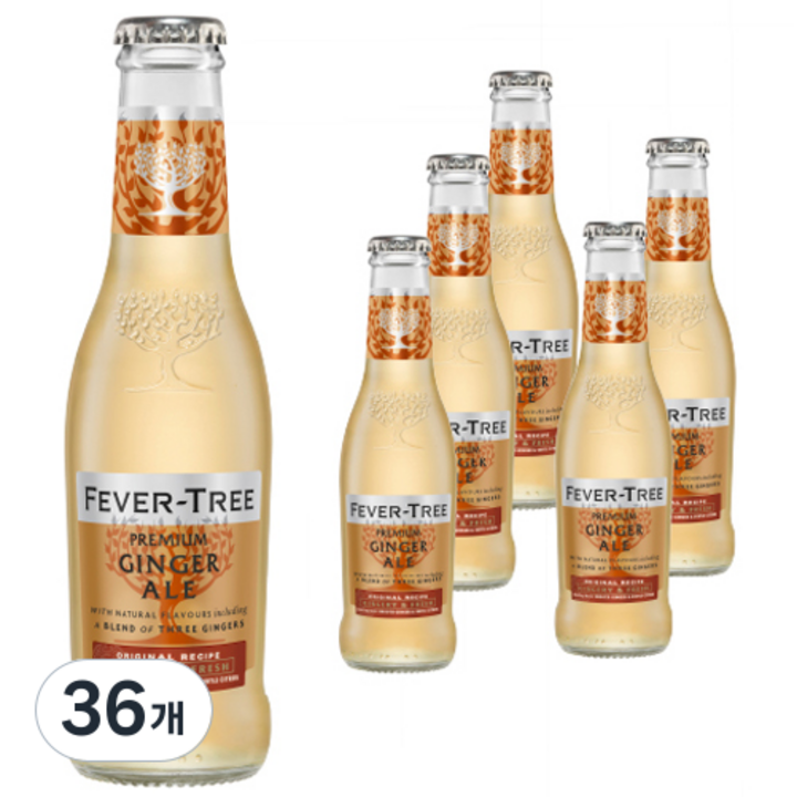 피버트리 프리미엄 진저에일 탄산음료, 200ml, 36개