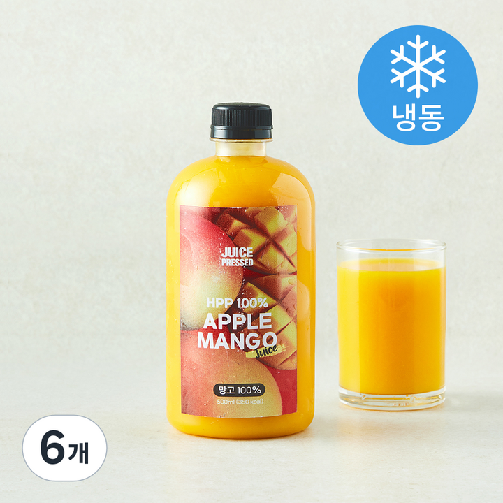 주스프레스드 HPP 100% 애플망고주스 (냉동), 6개, 500ml