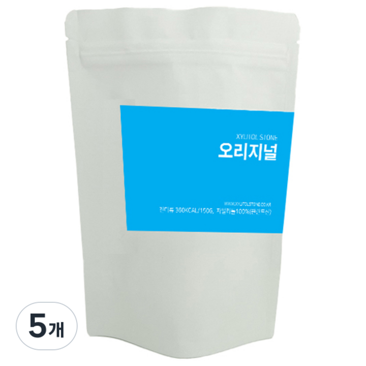 자일리톨스톤 캔디 리필 오리지널, 150g, 5개