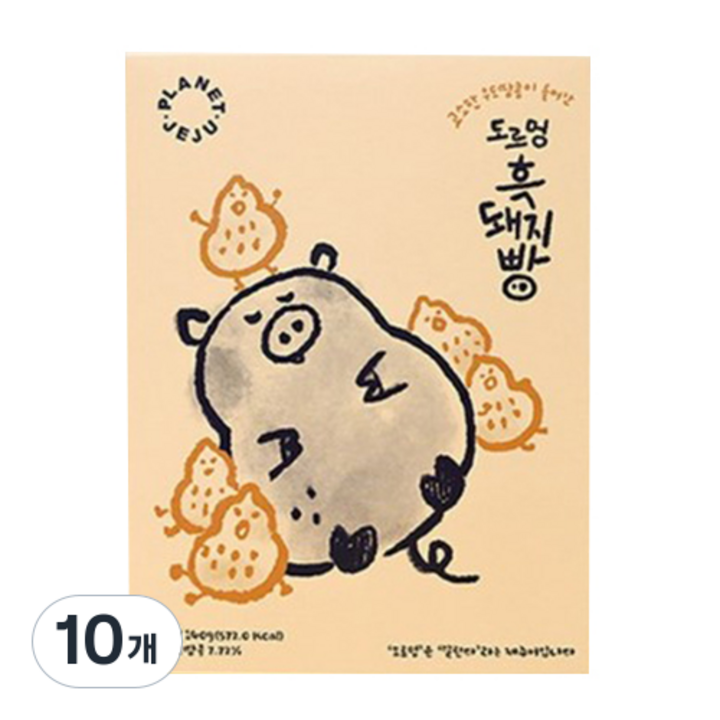 에코제이푸드 제주 도르멍 흑돼지빵 7p, 10개, 140g