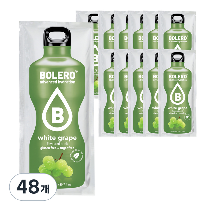 볼레로 2kcal 무설탕 과일워터 대용량 음료 청포도, 9g, 1.5L, 48개