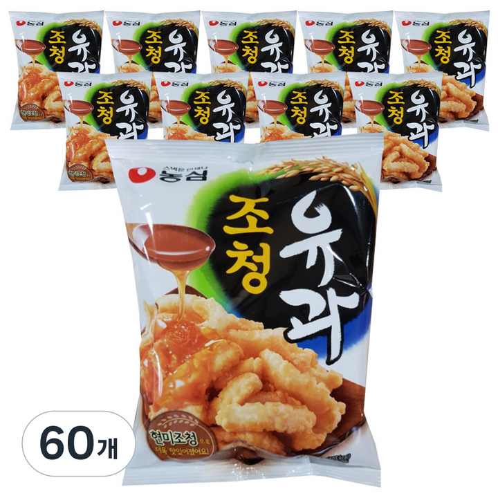 농심 조청유과, 96g, 60개